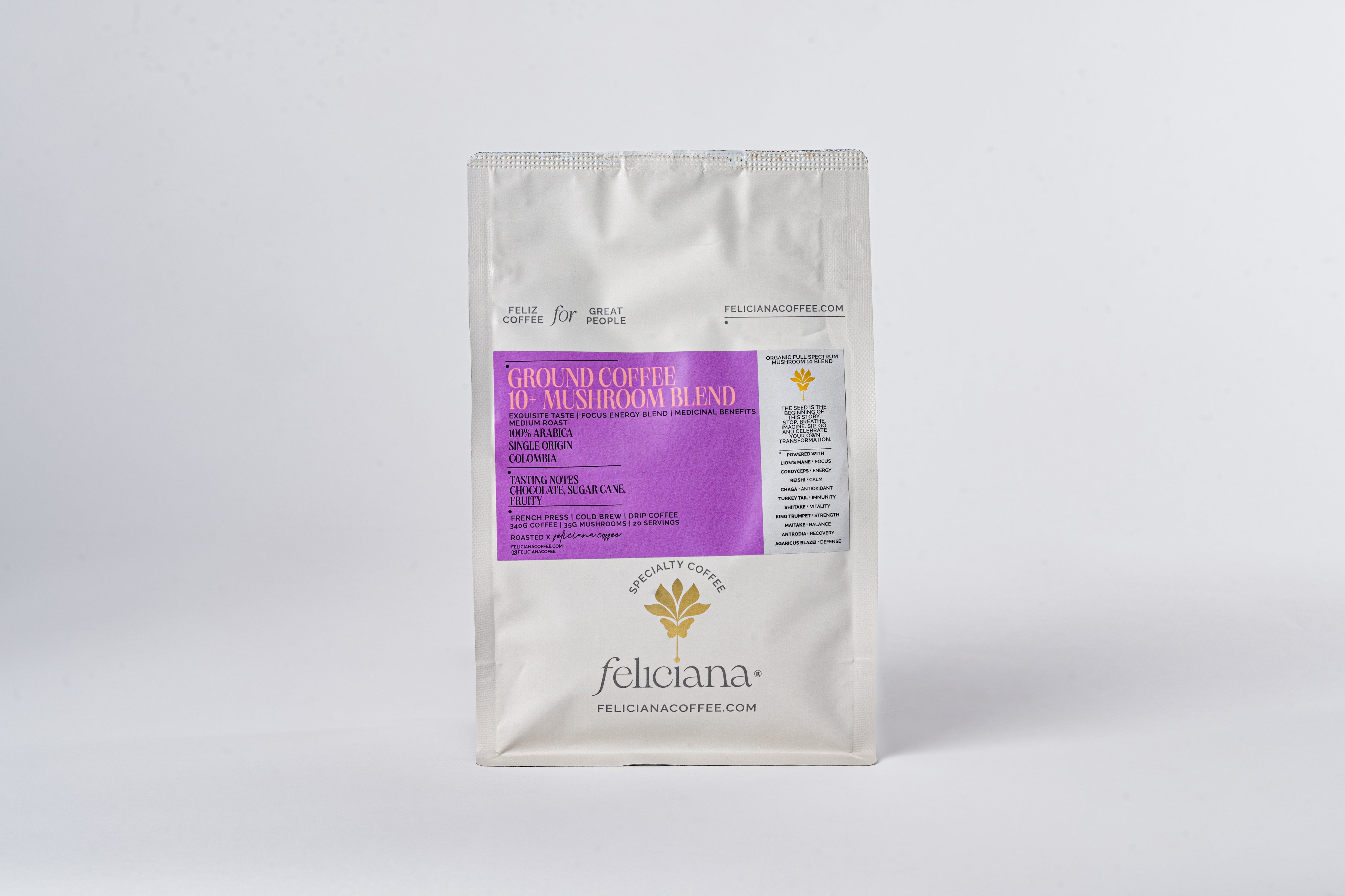 リンス・コンディショナー felicia 12 oz Mushroom Blend - Castillo Ground Coffee+ 10 adaptogen