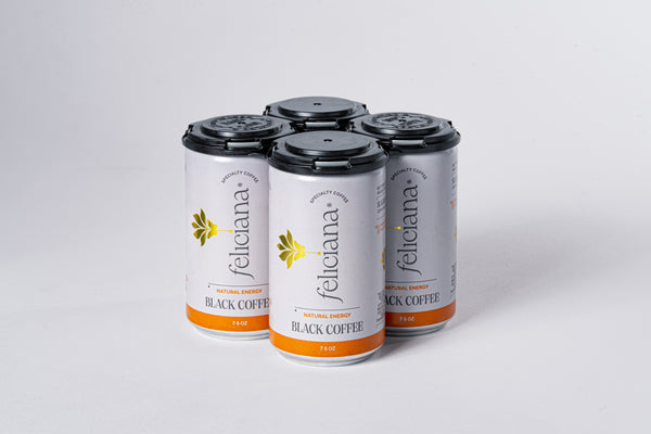 4 - pack Natural Energy – Canned Black Coffee (7.5 oz) – Feliciana